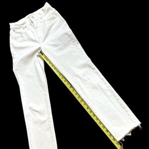 Madewell Women's White Straight Leg Jeans